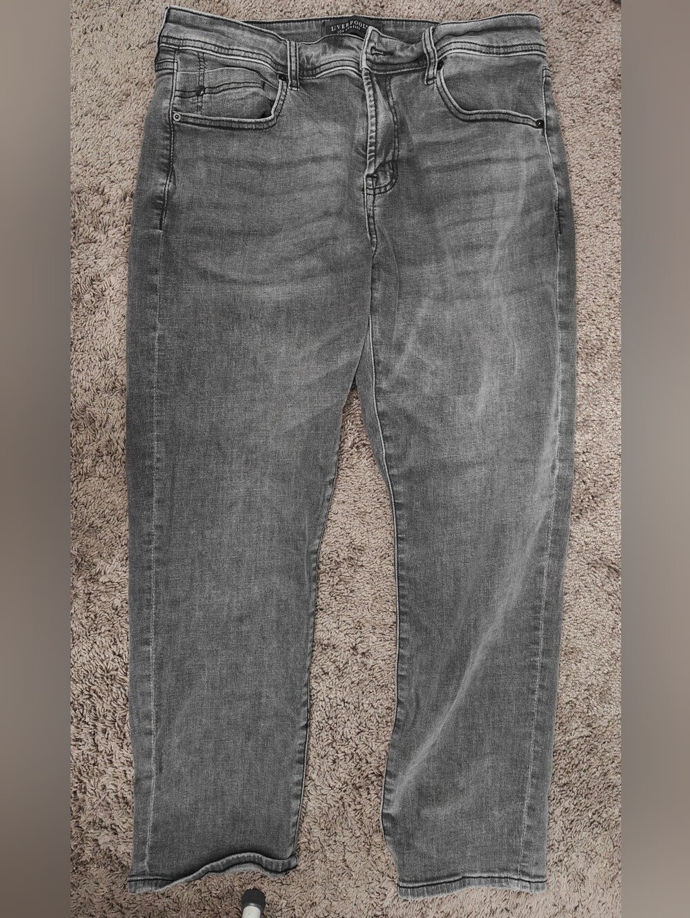 Liverpool Kingston Modern Straight Men's Jeans NWOT Size 34x28 Black Wash
